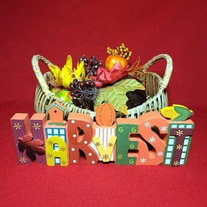 Thanksgiving Decorr Basket Pumpkins Harvest Set of 5